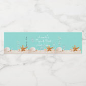 Zandstrand Tropisch Eiland Sweet Sixteen Waterfles Etiket (Enkel label)