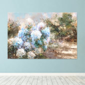 *~* Zandstrand TV2 Hydrangea kunst Canvas Print (Insitu (Houten vloer))