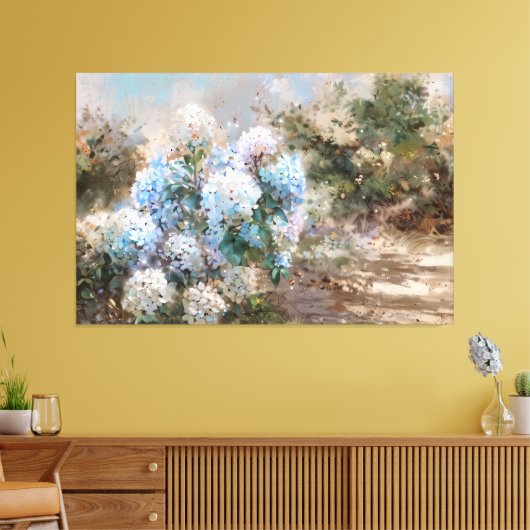 *~* Zandstrand TV2 Hydrangea kunst Canvas Print (Insitu (Woonkamer))