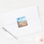 Zandstrand Vierkante Sticker (Envelop)