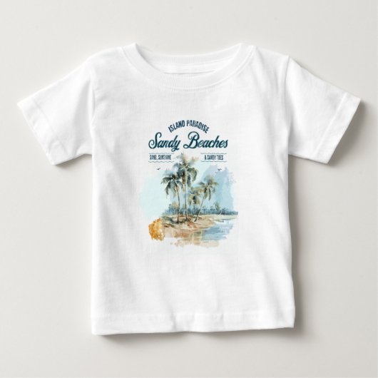 Zandstranden T-shirt voor kinderen (Voorkant)