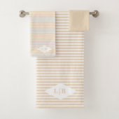 Zandstrepen Initialen Badhanddoek Set Bad Handdoek (Insitu)
