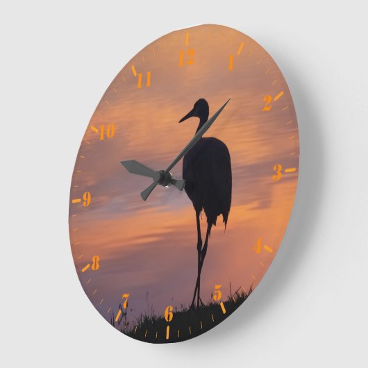 Zandtapkraansilhouet op zonsondergang grote klok (Hoek)