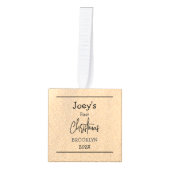 zandthema: baby eerste Kerstmis drie Foto Decoratie (Voorkant)