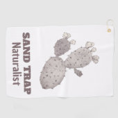 Zandtrapcactus Golfhanddoek (Horizontaal)