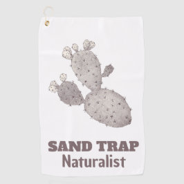 Zandtrapcactus Golfhanddoek