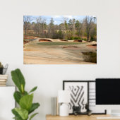 Zandtrappen op de golfbaan poster (Thuiskantoor)