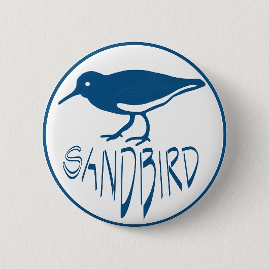 zandvogel ronde button 5,7 cm (Voorkant)