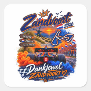 Zandvoort 2026 - The Last Dance Orange Army Fan Ar Vierkante Sticker