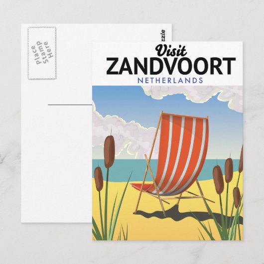 Zandvoort Nederland reisposter Briefkaart (Voorkant / Achterkant)