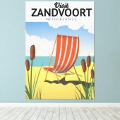 Zandvoort Nederland reisposter Canvas Afdruk (Insitu (Houten vloer))