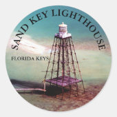 Zandvuurtoren, Florida Keys Round Stickers (Voorkant)