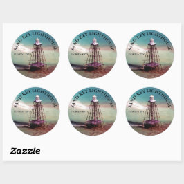 Zandvuurtoren, Florida Keys Round Stickers