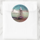 Zandvuurtoren, Florida Keys Round Stickers (Tas)
