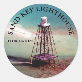 Zandvuurtoren, Florida Keys Round Stickers