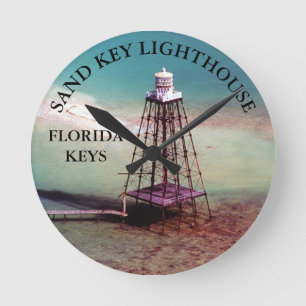 Zandvuurtoren, Florida Keys Round Wall Clock Ronde Klok