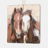 Zandwassenbekken Wilde paarden Keramisch siermeel Keramisch Ornament (Links)