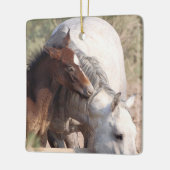 Zandwassenbekken Wilde paarden Keramisch siermeel Keramisch Ornament (Links)