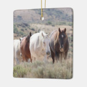 Zandwassenbekken Wilde paarden Keramisch siermeel Keramisch Ornament (Links)