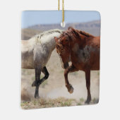 Zandwassenbekken Wilde paarden Keramisch siermeel Keramisch Ornament (Rechts)