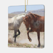 Zandwassenbekken Wilde paarden Keramisch siermeel Keramisch Ornament (Links)