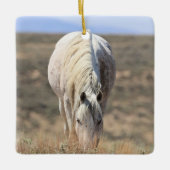 Zandwassenbekken Wilde paarden Keramisch siermeel Keramisch Ornament (Voorkant)