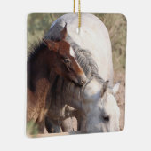 Zandwassenbekken Wilde paarden Keramisch siermeel Ornament (Rechts)