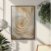 "Zandwerveling in de zon" | Beige Abstracte kunst Poster