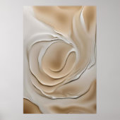 "Zandwerveling in de zon" | Beige Abstracte kunst Poster (Voorkant)