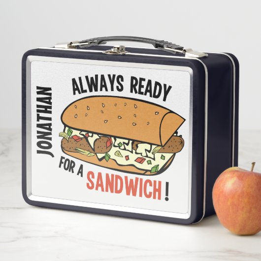 Zandwich aangepaste naam lunchbox (In situ)