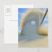 zandwig die een golfbal uit een zand raakt briefkaart (Voorkant / Achterkant)