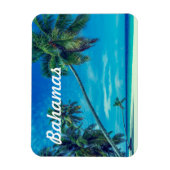 Zandwit strand met tropische palmen Bahama's Magneet (Verticaal)