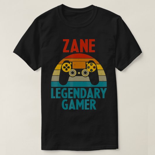 ZANE Gift Name Persoonlijk Funny Gaming Geek Birt T-shirt (Design voorkant)
