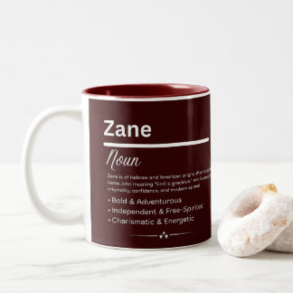 Zane Personalized Name Tweekleurige Koffiemok