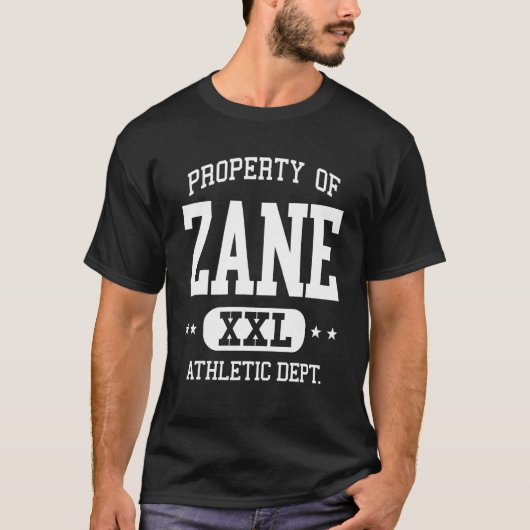 Zane Retro Athletic Property Dept 1 T-shirt (Voorkant)