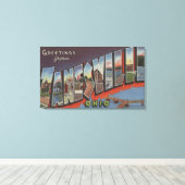 Zanesville, Ohio - Grote letterscènes Canvas Afdruk (Insitu (Houten vloer))