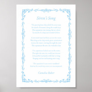 Zang van de Sirene Gedichtprint Poster