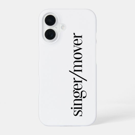 Zanger/Bewerger iPhone 16 Hoesje (Achterkant)