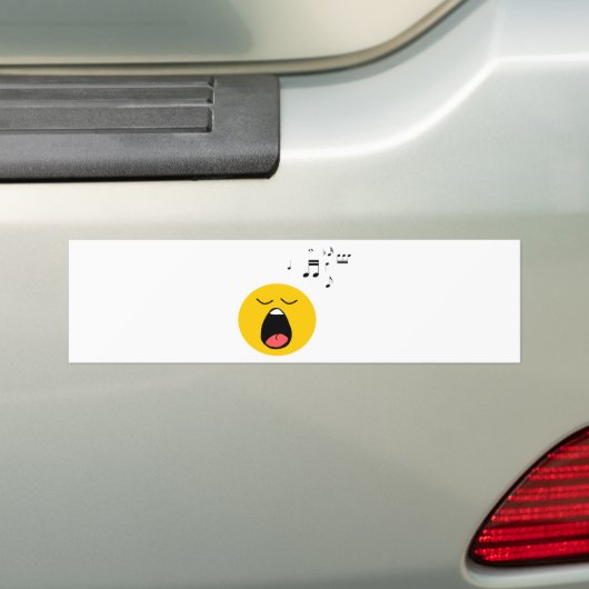 zanger bumpersticker (Op auto)
