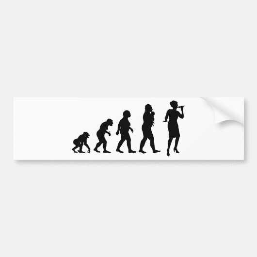 Zanger Bumpersticker (Voorkant)