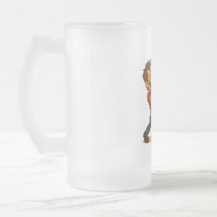 Zanger gaat erin op matglas bierpul