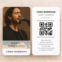 Zanger-Liedschrijver QR-code Foto