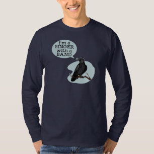 Zanger met een band t-shirt