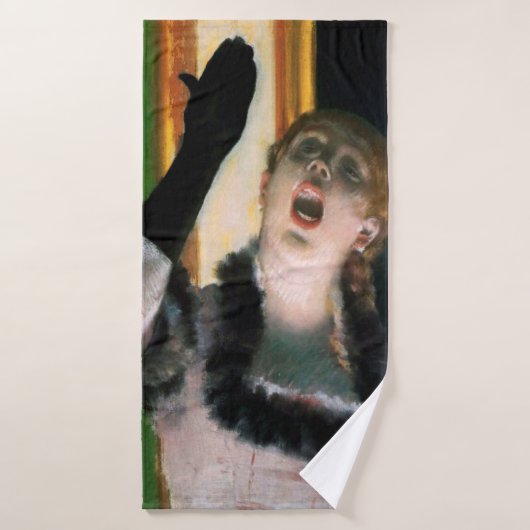 Zanger met een handschoen, Edgar Degas Badhanddoek (Badhanddoek)