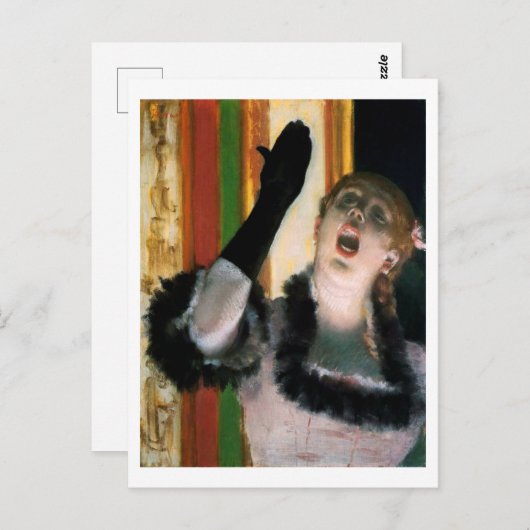 Zanger met een handschoen, Edgar Degas Briefkaart (Voorkant / Achterkant)