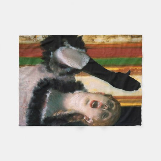 Zanger met een handschoen, Edgar Degas Fleece Deken (Voorkant (Horizontaal))