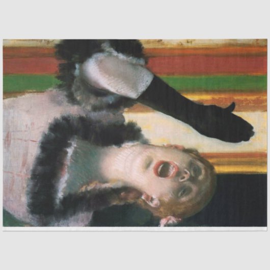 Zanger met een handschoen, Edgar Degas Tissuepapier (Voorkant)