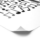 Zanger Microfoon Muzikale noten Zangleraar Foto Afdruk (Hoek)