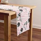 Zanger Microfoon Roze Harten, Muzikant Trouwen Korte Tafelloper (Voorbeeld)