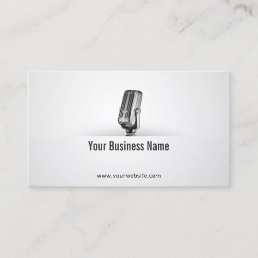 Zanger Microfoon Voice Teacher Comedian Visitekaartje (Voorkant)